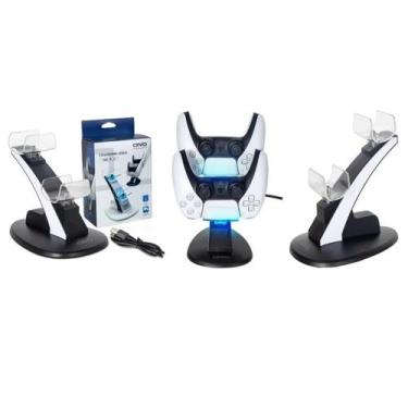 Imagem de Base Carregador Dock Station Controle Ps5 Dualsense Preto - OIVO