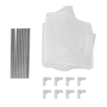 Imagem de Gaiola de malha de mosca flutuante nylon destacável planta externa gaiola de observação de mosca com tubo de aço inoxidável para eclodir reprodução de material branco 100 malha