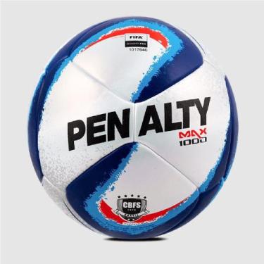 Imagem de Bola De Futsal Penalty Max 1000 XXIV, 4, Branco, Azul