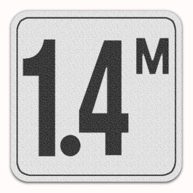 Imagem de Adesivo de vinil de azulejo personalizado aquático 3M para nadar na piscina com marcador de profundidade de 1,4 m, fonte de 4 polegadas