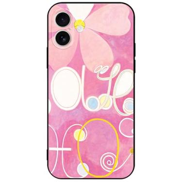 Imagem de Berkin Arts Capa de silicone compatível com iPhone 16 Plus com protetor de tela arte abstrata precoce florescendo capricho (as dez maiores pinturas de Hilma af Klint)