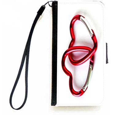 Imagem de Rikki Knight Capa carteira flip de corações de metal com aba magnética para Apple iPhone 5c