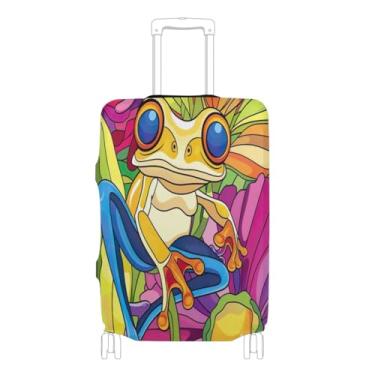 Imagem de Joisal Big Ben in London Capa protetora de mala aprovada pela Tsa para bagagem de 45 a 81 cm, Sapo de desenho animado colorido e vibrante, M 22-24 in