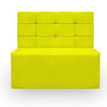 Imagem de Canto Alemão Confortável Para Apartamento Cozinha E Restaurantes Veludo Cor Amarelo