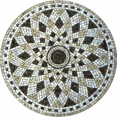 Imagem de Piso Em Mosaico Romano Semente De Girassol I Tamanho 120cm