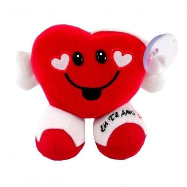 Imagem de Mini Almofada C/ Ventosa Coração Namorados 14 Cm Pelúcia