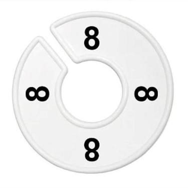 Imagem de Separador Para Cabide, Transparente Com Impressão  Tamanho 8 - Central
