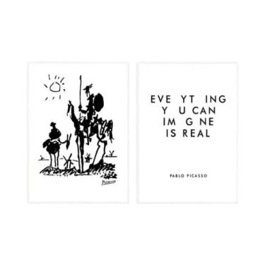 Imagem de Picasso Don Quixote Pinturas De Arte Impressão Em Tela Decoração De Ca