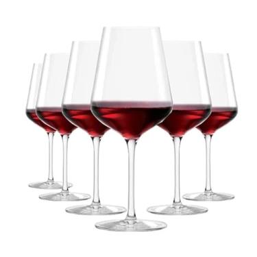 Imagem de Taça De Vinho em Vidro, Jogo 6 Taças, Qualidade Premium, Resistente, Boemia, Mesa, Celebração, Dia a Dia. Útil para Agua, Vinho, Drinks. 510 ml