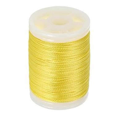 Imagem de arrccholiy Fio de servir corda arco arco 120 jardas (110 m) para arco recurvo composto amarrar peep sights nocks, amarelo