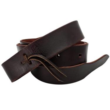 Imagem de BlazingPaws Correia de couro para cavalos ocidentais Harneto Premium Top Grain Latigo Cinch Strap (182,88 cm - com furos, marrom: Cinch Strap)