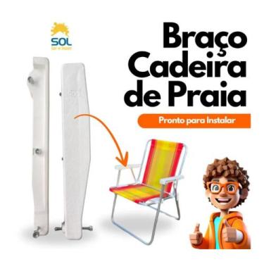Imagem de Kit De Reparo Troca Reposição Braço De Cadeira De Praia - SOL