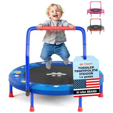 Imagem de Cama Elástica Infantil Dobrável com Alça Ajustável Ideal para Crianças, Happin