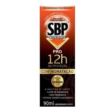 Imagem de Repelente Corporal Loção com Icaridina SBP PRO 12 Horas Hidrata e Protege 90ml