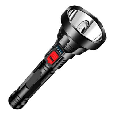 Imagem de Lanterna Tática LED Recarregável, 1000 Lumens, 300m Alcance, 26cm, USB, IPX6, 3 Modos de Flash, Indicador de Bateria