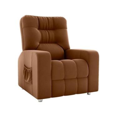 Imagem de Poltrona Papai Reclinavel MX-7 Azera Veludo Ferrugem - MATRIX