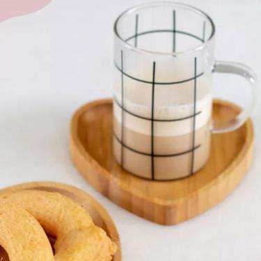 Imagem de Kit 2 Bandejas De Bambu Travessa Coração Heart - Class Home