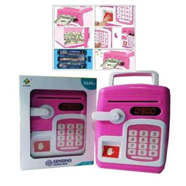 Imagem de Cofrinho infantil eletronico digital com senha teclado e biometria aut