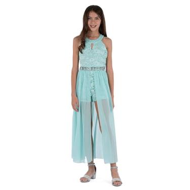 Imagem de Speechless Vestido longo de gola alta para meninas, Aqua, 12
