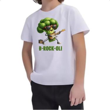 Imagem de Camiseta Infantil Brocolis Rock Roll - Alearts, 10