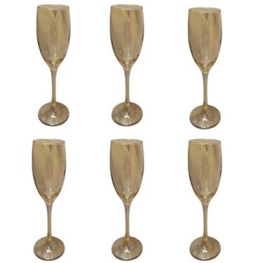 Imagem de Conjunto 6 Taças Âmbar Champanhe 190 ml Nadir - Bialluz