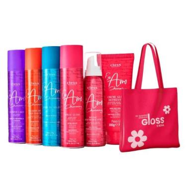 Imagem de Kit Completo Sprays Argan e Gloss Fixa Maquiagem Mousse Desfrisante e 