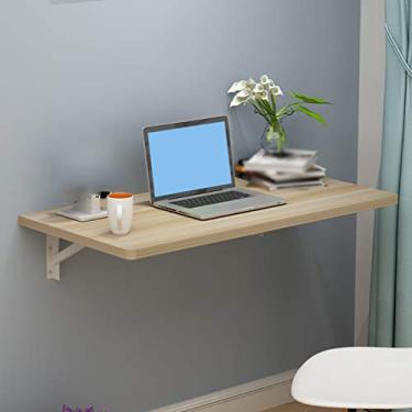 Imagem de Mesa de trabalho dobrável montada na parede, mesa de computador portátil para economia de espaço, banco de trabalho montado na parede