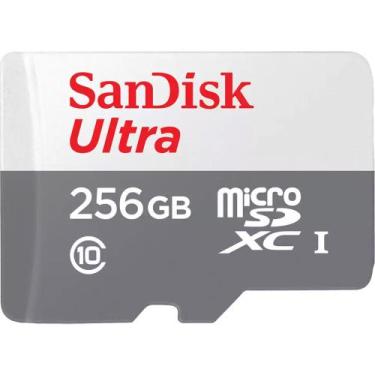Imagem de Cartão de Memória Micro SD Sandisk Ultra 100 MB/s C10 256GB (SDSQUNR-2