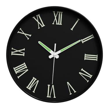 Imagem de IEUDNS Relógio de parede luminoso moderno com números luminosos, relógio decorativo para quarto, escritório, cozinha, presente de inauguração, Style E