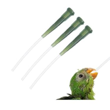 Imagem de POPETPOP 3 tubos de plástico para alimentação de pássaros para bebês, de grau alimentício, adequado para papagaio, pombo, pardal e outros pássaros recém-eclodidos