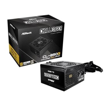 Imagem de ASRock Fonte de alimentação Challenger 850W Auto iCOOL controle inteligente ventilador lâmina de golfe 120 mm garantia de 5 anos CL-850G 80 Plus Gold certificado não modular ATX3.1 PCIe5.1 12V-2x6