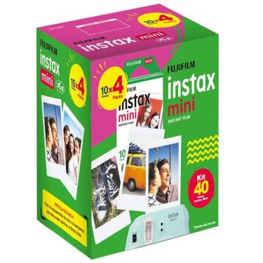 Imagem de Papel Filme Instax Mini 7, 8, 9, 11 Fujifilm 40Fotos 54X86Mm