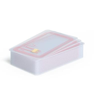 Imagem de 100 etiquetas NFC cartões NFC 215 cartões regraváveis Ntag 215 NFC etiquetas NFC transparente chip NFC em branco, etiqueta NFC WiFi, compatível com Amiibo e TagMo para todos os telefones habilitados