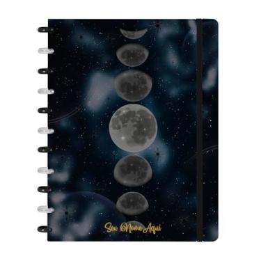 Imagem de Caderno de Discos Flex Inteligente Iscool Personalizado G Cosmos Fases Da Lua