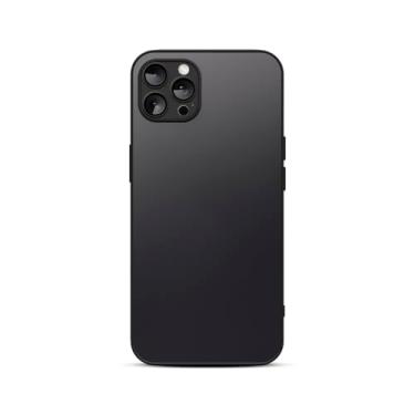 Imagem de Capinha Compativel com iPhone 12 Pro Verso Vidro Fosco Bordas de Silicone Luxuosa Premium Com Proteção de Camera