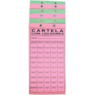 Imagem de Cartela De Rifa Com 100 Nomes Pacote Com 50 Cartelas Tamoio