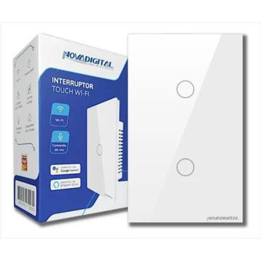Imagem de Interruptor Inteligente 2 Botões Touch Wi-Fi NovaDigital