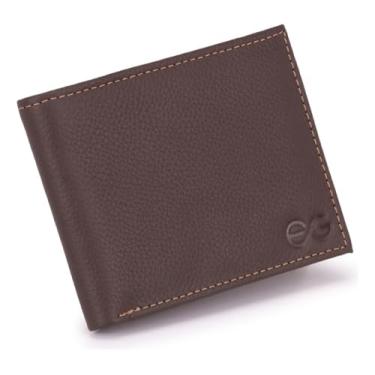 Imagem de Carteira Masculina Slim Pequena Luxo Couro Legítimo Floater(Marrom Escuro)