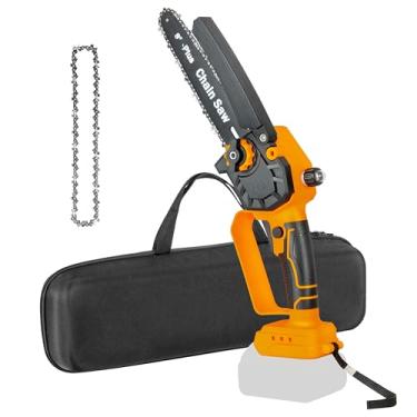 Imagem de Mini motosserra, motosserra elétrica sem fio de 20 cm com lubrificador automático, sem escova portátil para corte de madeira, compatível com baterias DEWALT 20V (sem bateria)