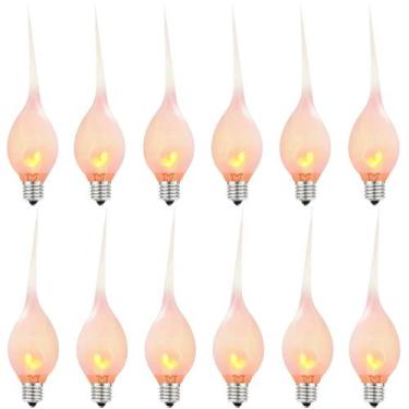 Imagem de Lâmpadas Flicker Flame Candle Doratale 1W 120V E12, pacote com 12