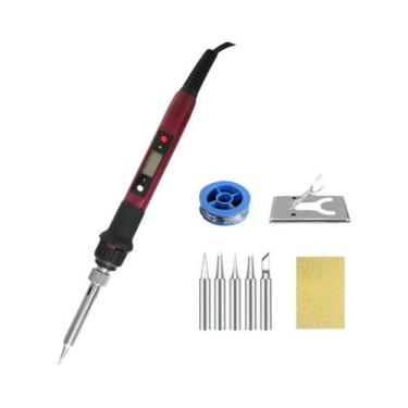 Imagem de Conjunto De Ferro De Solda Elétrico Digital Com Display LCD Ajustável 