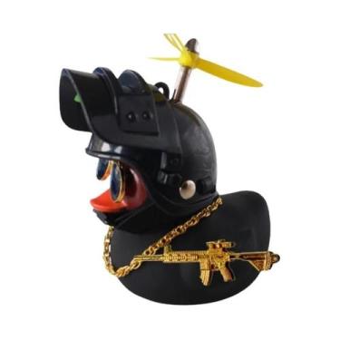 Imagem de Capacete De Pato De Borracha Amarelo Para Decoração De Interior De Car