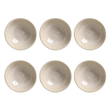 Imagem de Conjunto De Cumbucas Porto Brasil Cerâmica Linhas Latte Bege