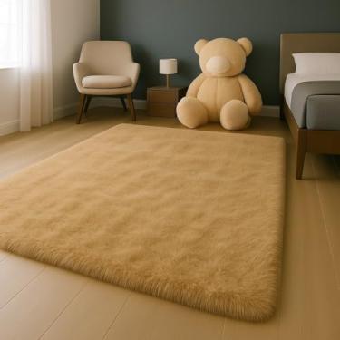 Imagem de Tapete Felpudo Para Sala E Quarto 1,00 x 1,50(BEGE LISO)