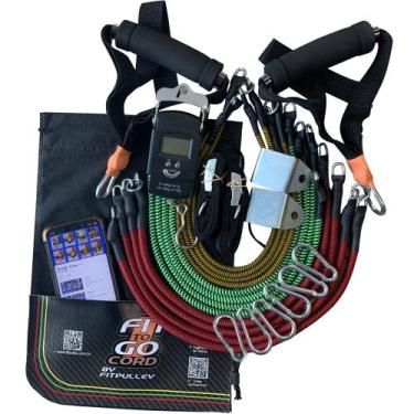 Imagem de Extensores Elásticos Exercícios Treino em casa Fittogo Cord 115kg elás