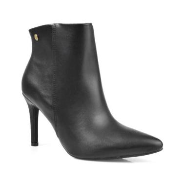 Imagem de Bota Feminina Vizzano Preta Bico Fino Confortável, Preto, 37