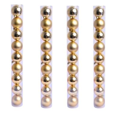 Imagem de Kit 36 Bolas de Natal, Enfeite Natalino p/Decoração de Árvore Arranjo Guirlanda Mesa, Média, Conjunto de Bolinhas Decorativas (Dourado)