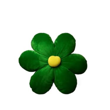 Imagem de Kit 5 Almofada Flor De Pelúcia Decoração sofá Sala Quarto Bebê(5 VERDE)