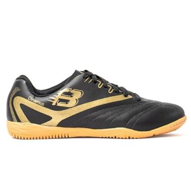Imagem de Chuteira Tênis Futsal Flyboy Dinamus Futebol de Salão Indoor Quadra Solado Antiderrapante Impermeável Resistente Leve Macia Adulto Masculino Feminino Profissional Jogo Treino Competição (Preto, BR, Adulto, Numérico, 40)