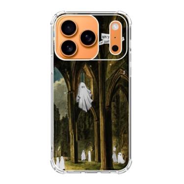 Imagem de Lemifelgby Capa de telefone retrô estética fantasma compatível com telefone 17 Pro Maax, capa de telefone assustadora de Halloween para telefone 17 Pro Maax, capa de telefone de TPU legal